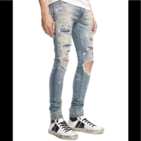 mike amiri crystal jeans